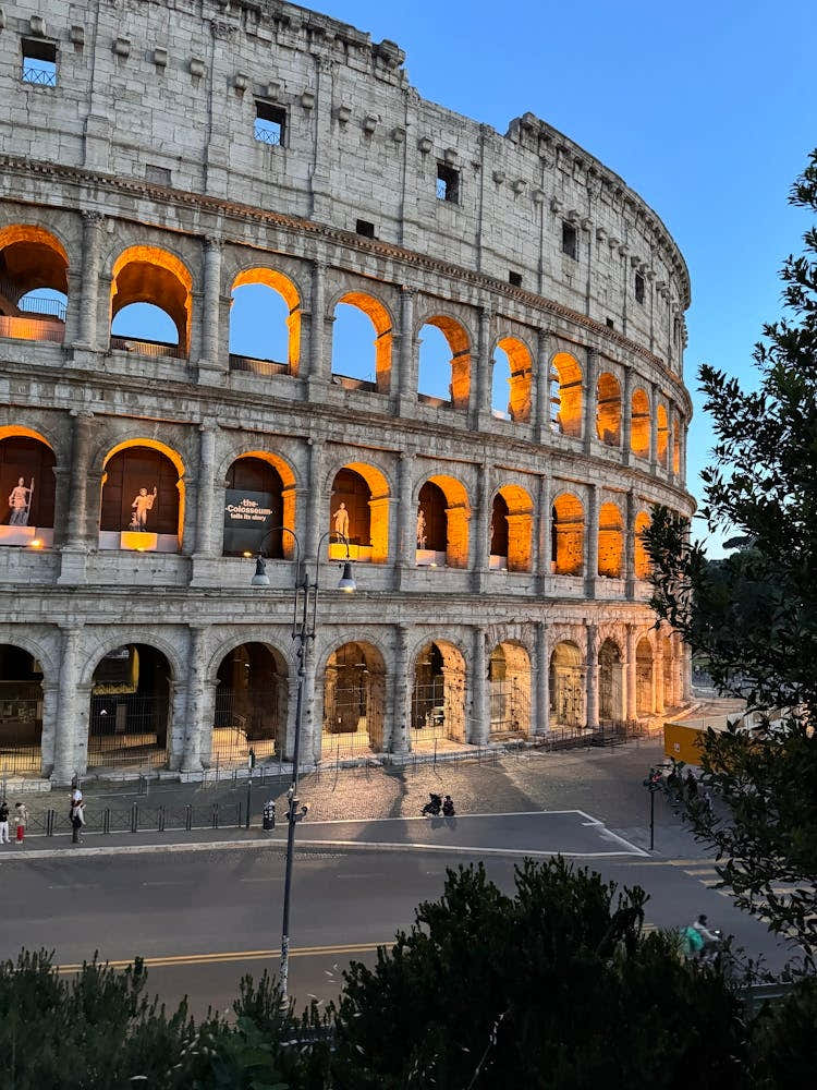 Roman Coliseum At Dusk