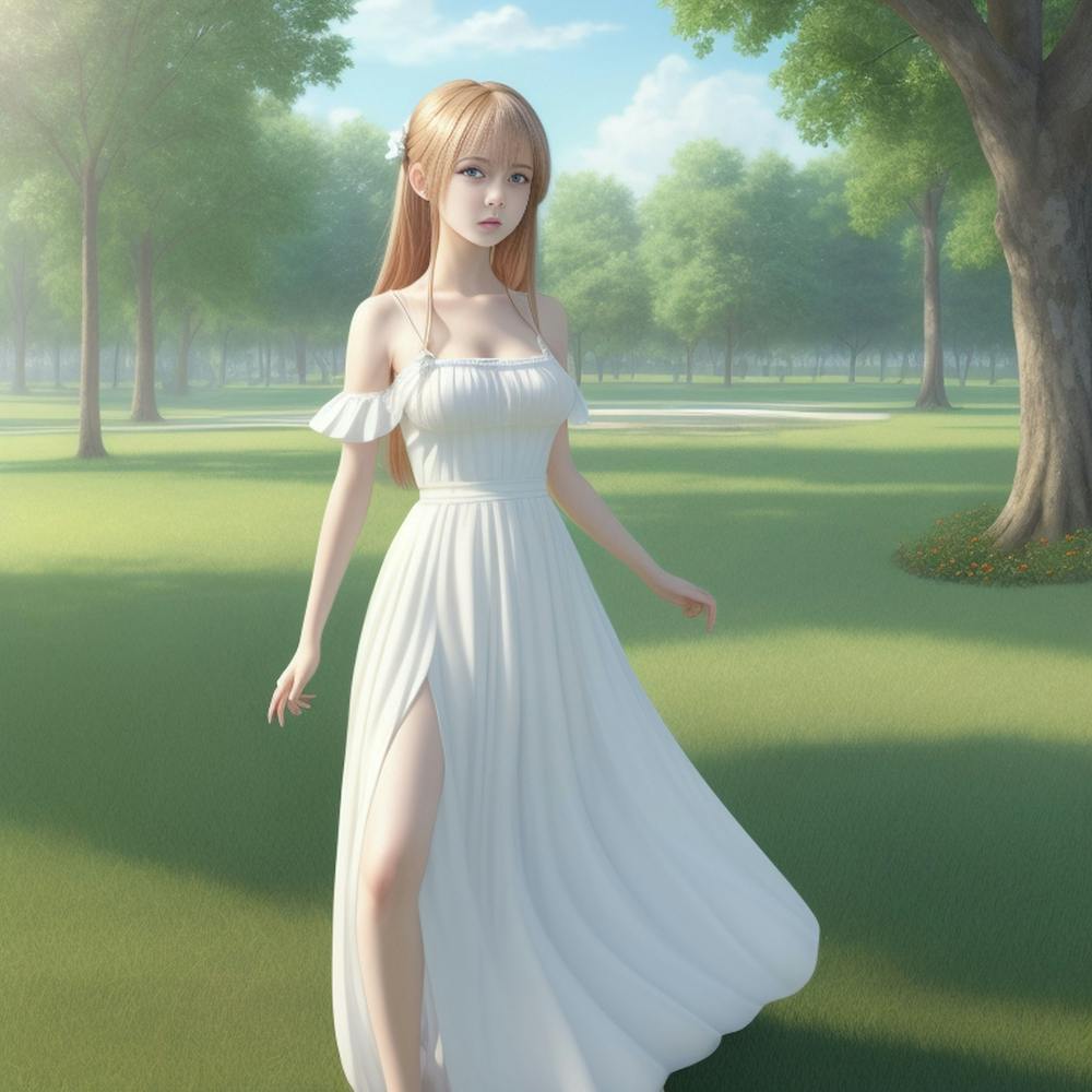 Girl In White Dress
