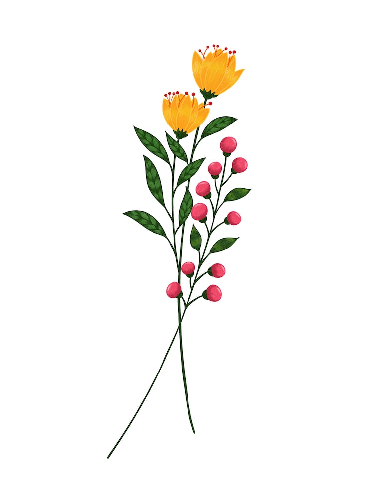 Blooming Yellow Flowers