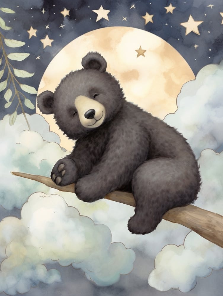 Sleeping Baby Black Bear 1
