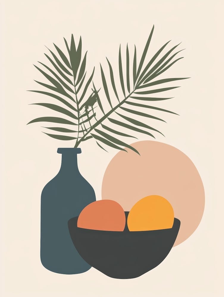 Palm Tree And Oranges