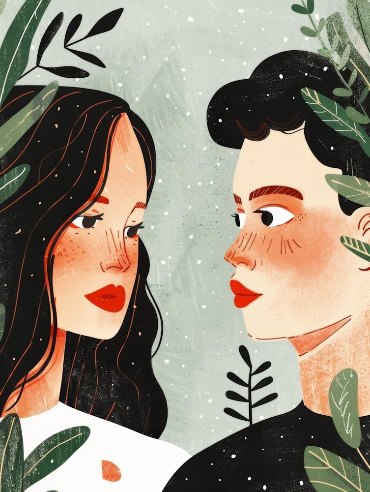 Illustration Of A Couple 6