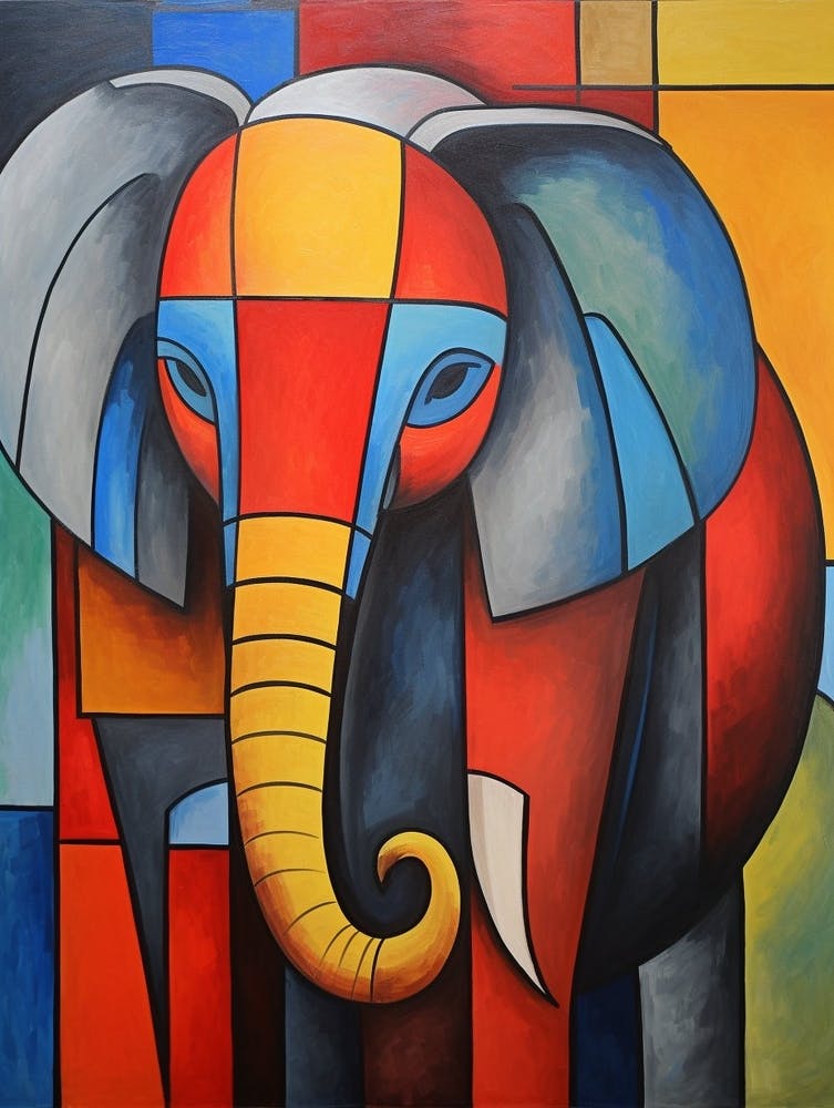 Elephant Abstract Pop Art 6
