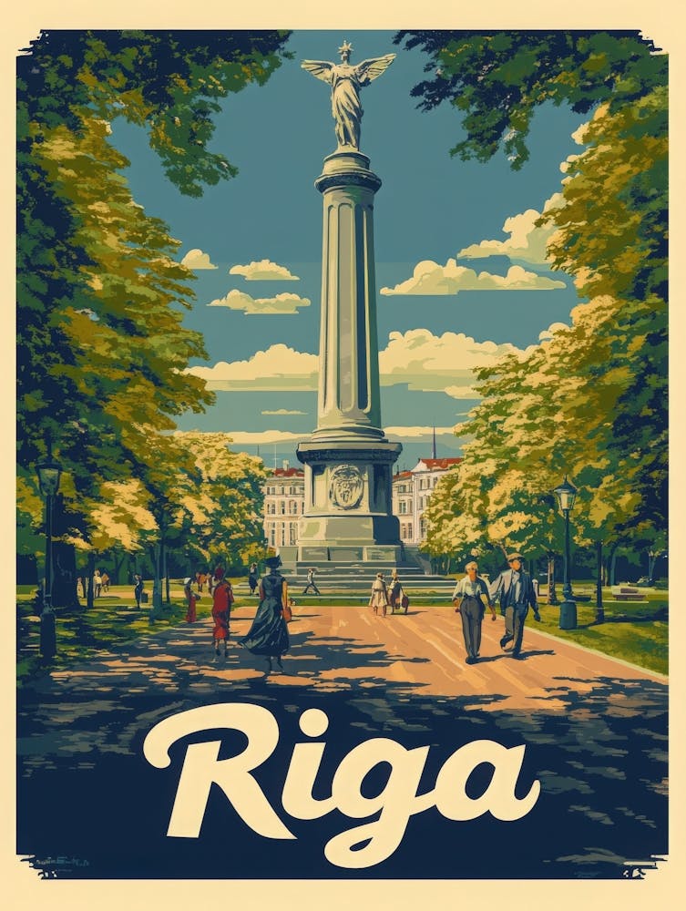 Aihrgdesign Ein Retro-Reiseposter für Riga 3