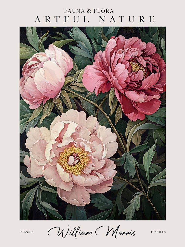 William Morris Pink Peonies Exhibition