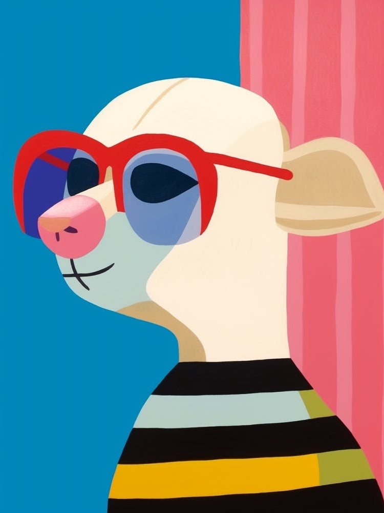 Little Ferret Wearing Sunglasses