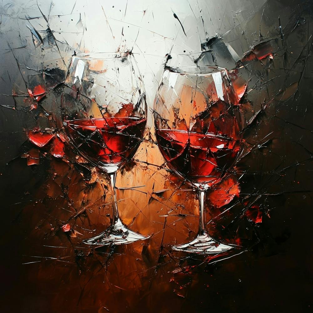 Two Glasses Of Wine Art