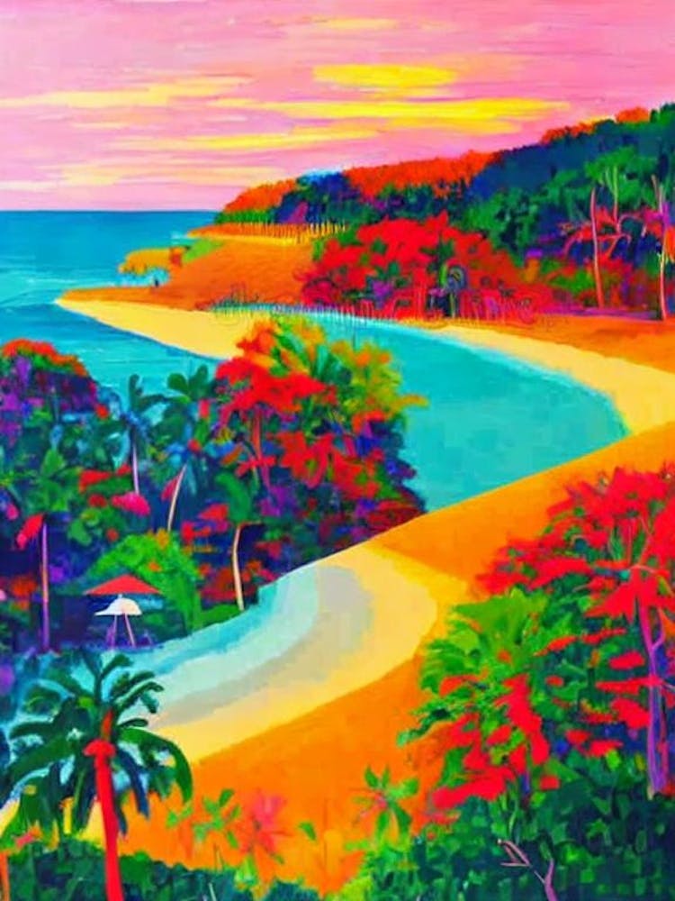 Hikkaduwa Beach, Sri Lanka Hockney Style