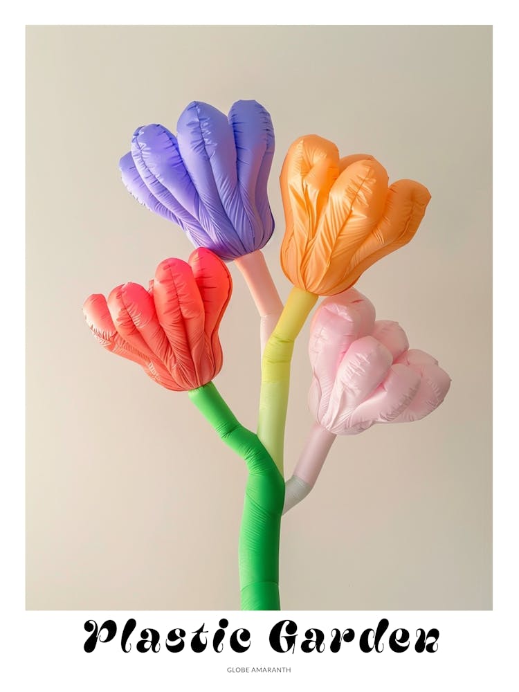 Dreamy Inflatable Flowers Poster Globe Amaranth 1