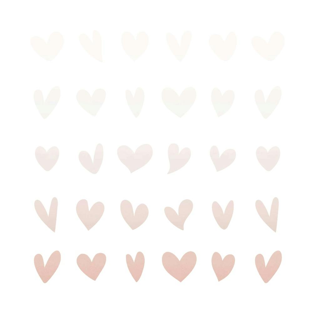 Pink Ombre Hearts Square
