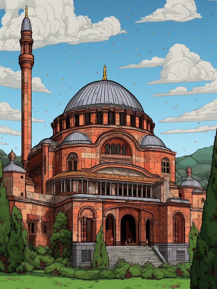 Trabzon Hagia Sophia Museum Pixel Art 3