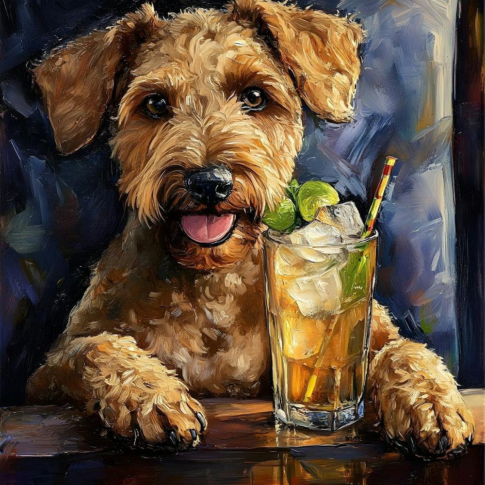 Airedale Welshie At The Bar 12