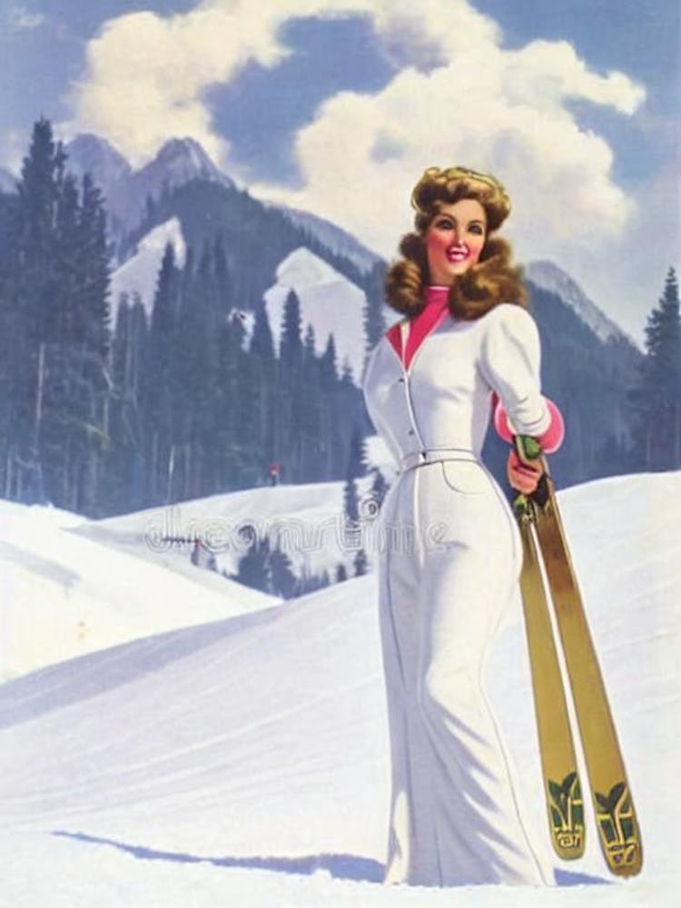Schladming, Austria Glamour Ski Skiing Poster