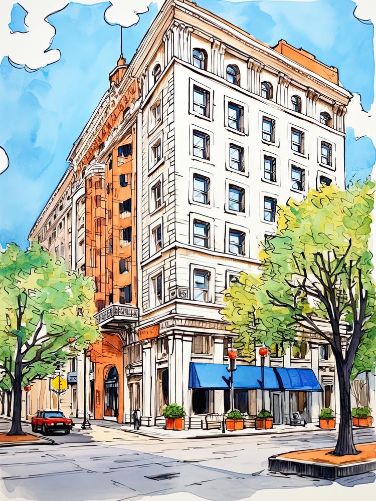 The Post Oak Hotel At Uptown Houston   Houston, Texas   Resort Storybook Illustration 1