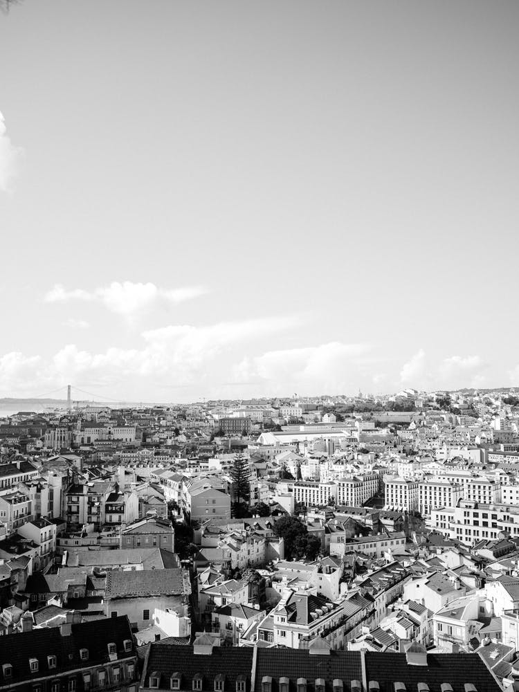 Lisbon In Black And White