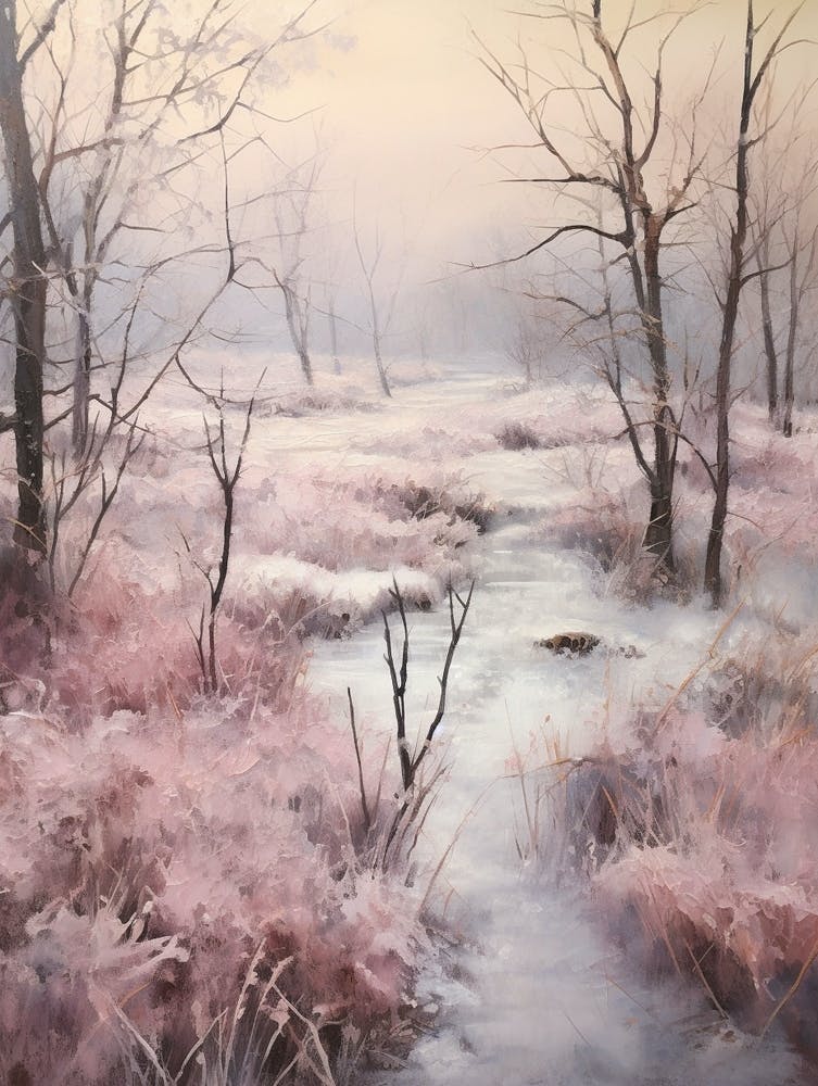 Dreamy Winter Painting Crins National Park France 1