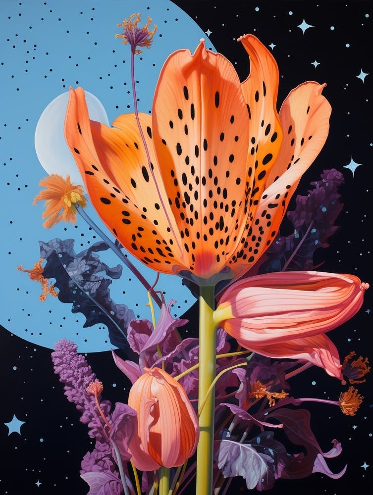 Surreal Florals Tulip 1 Flower Painting