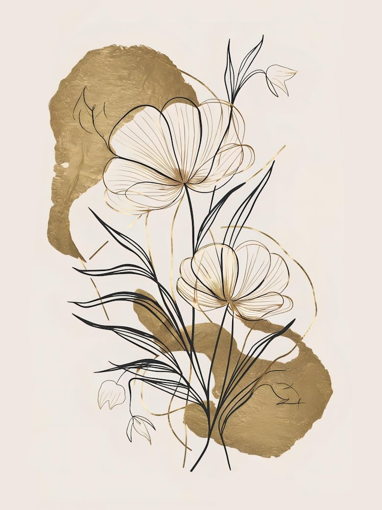 Flowers And Gold