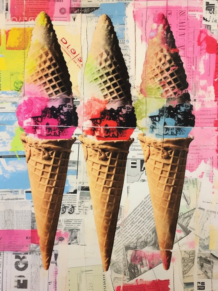 Pop Art Colourful Ice Cream Inspired 2