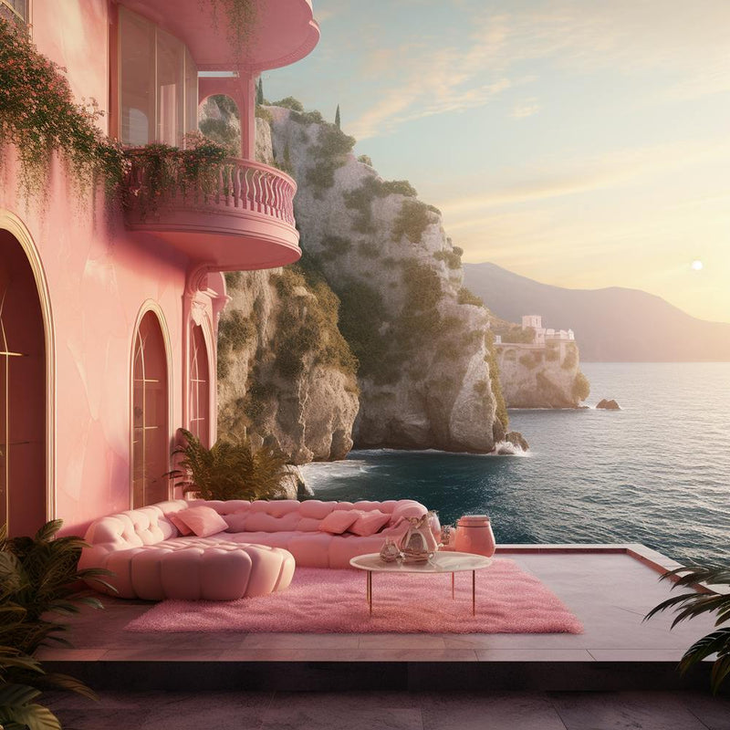 Pink Couch On The Balcony