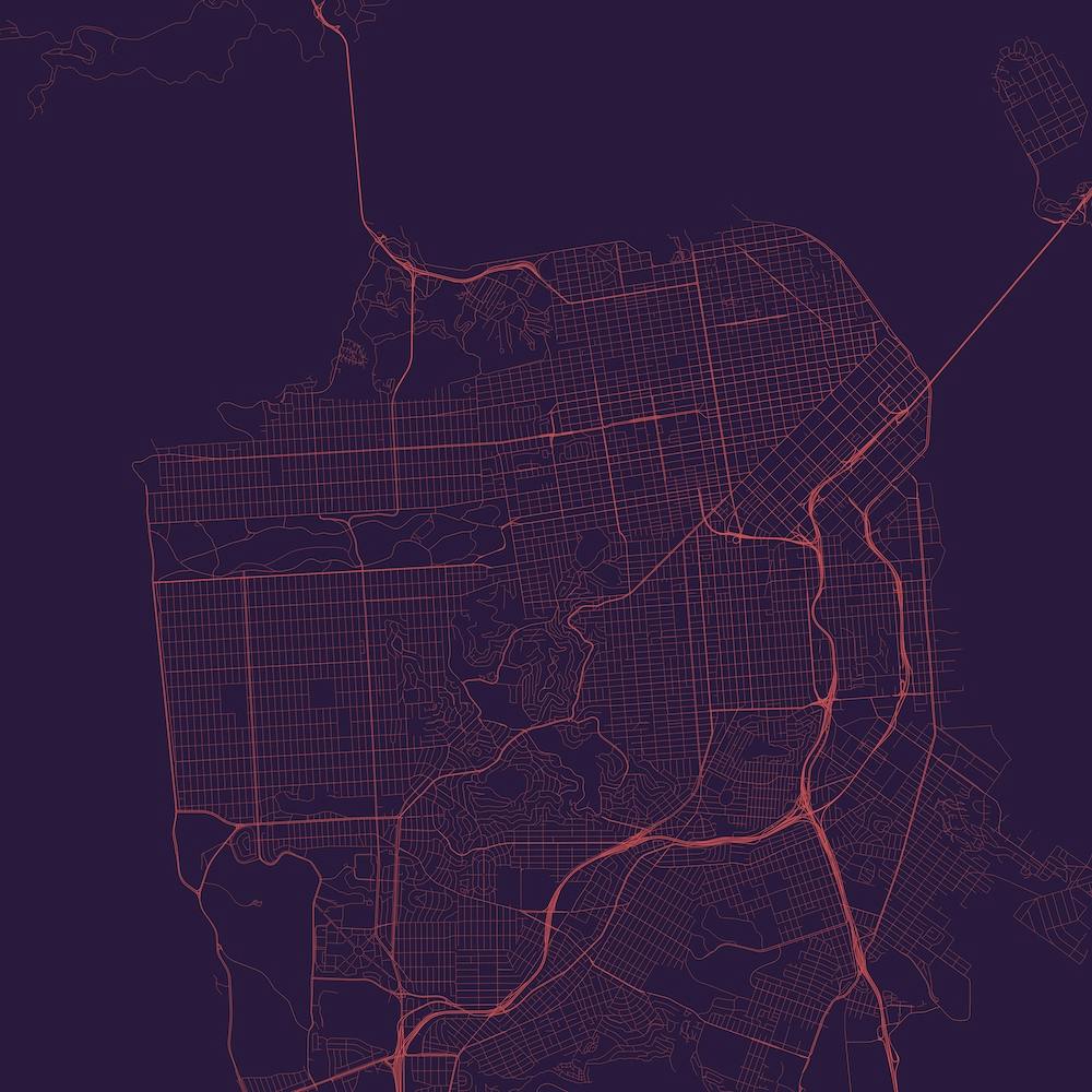 San Francisco in Purple (Traffic)