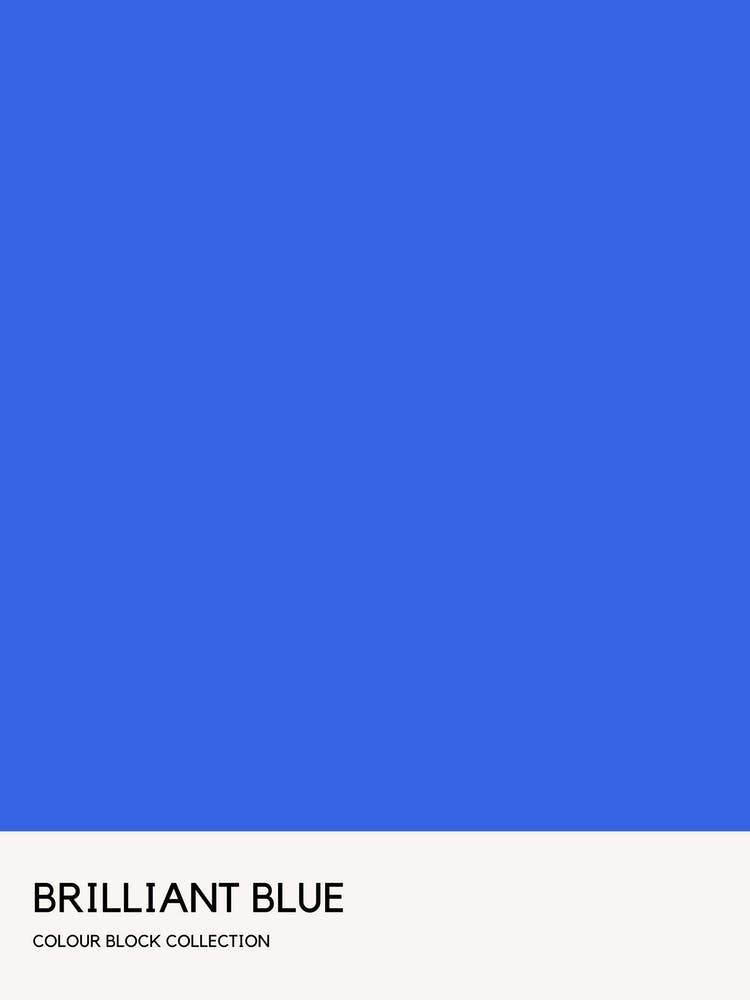 Brilliant Blue Colour Block Poster