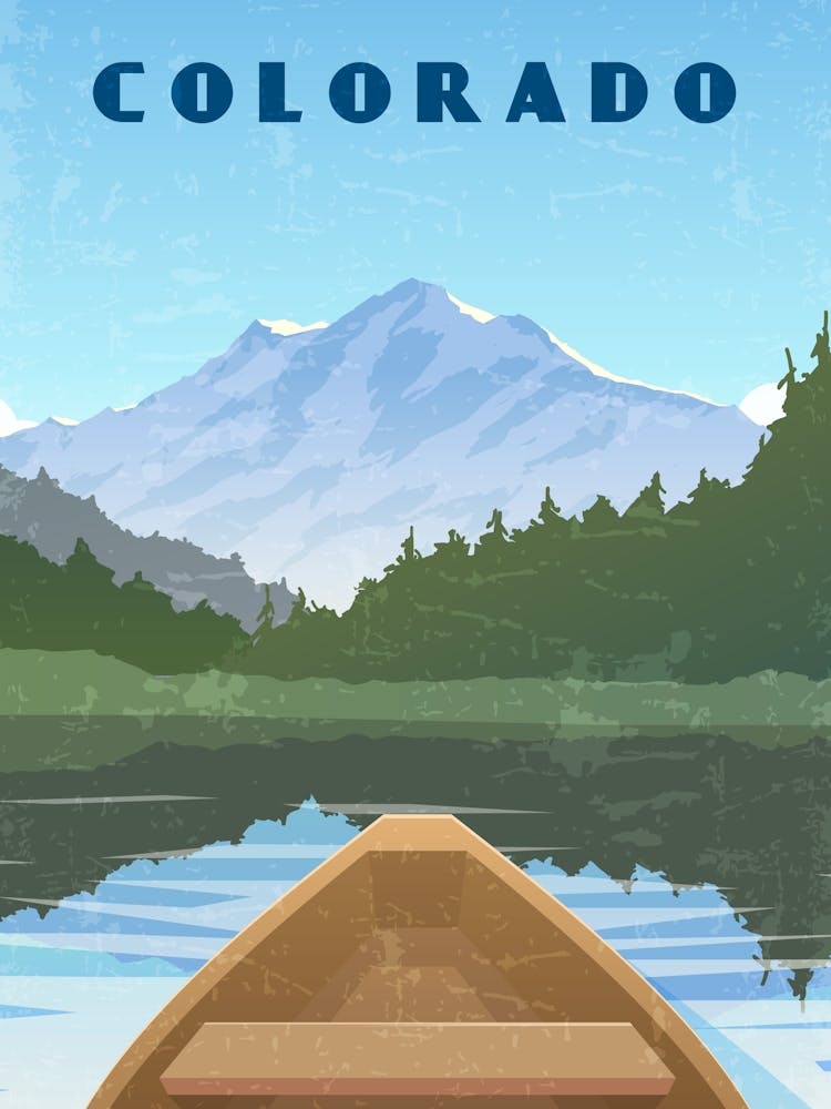 Colorado, USA — Retro travel minimalist poster 1