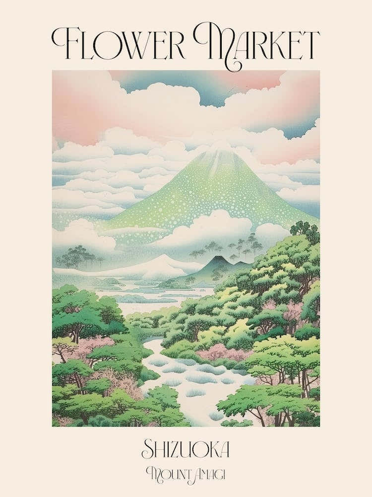 Flower Market Mount Amagi In Shizuoka Japanese Landscape 2 Poster