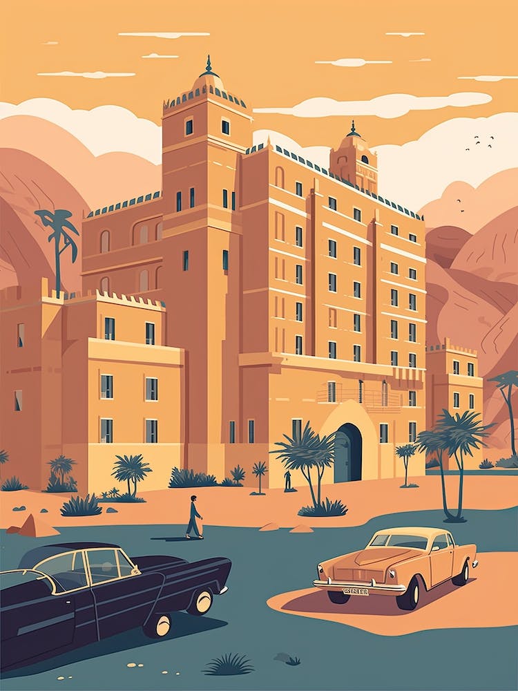 Riyadh Saudi Arabia Travel Illustration 3