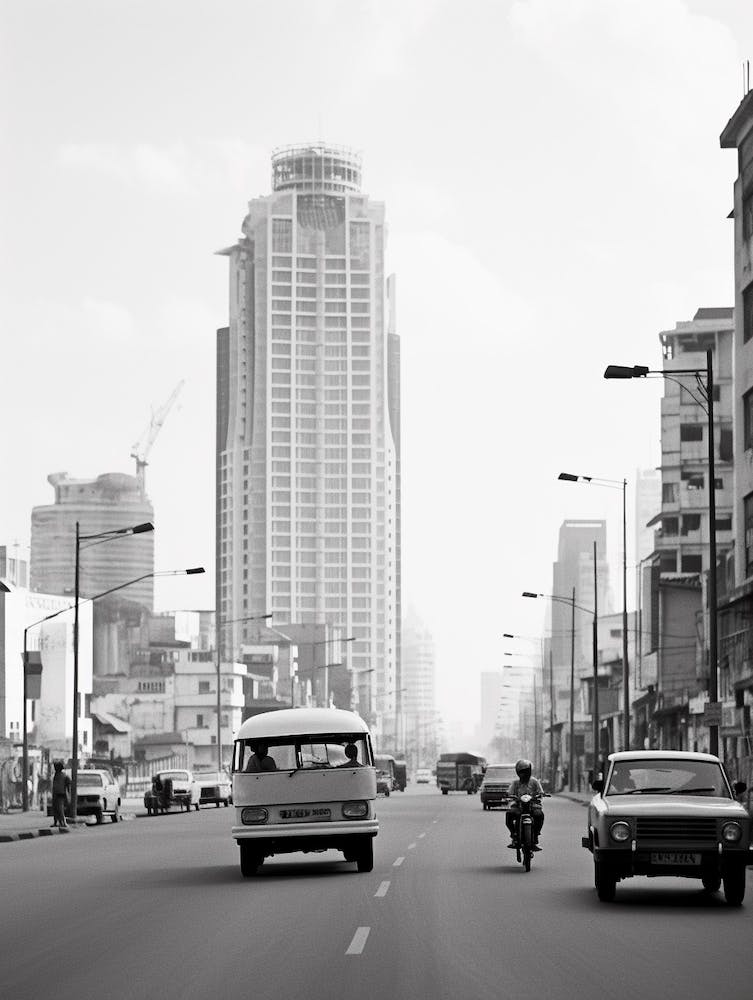 Colombo, Sri Lanka,, Black And White Old Photo 4