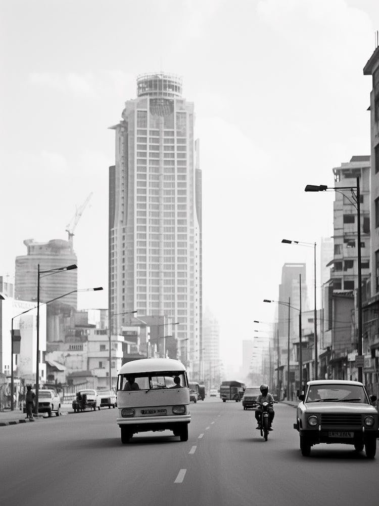 Colombo, Sri Lanka,, Black And White Old Photo 4