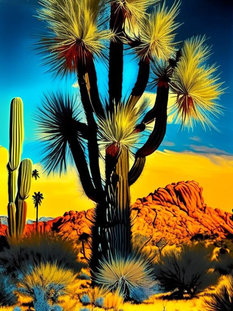 Joshua Trees In Mojave Desert Nat Viga Style  (3)