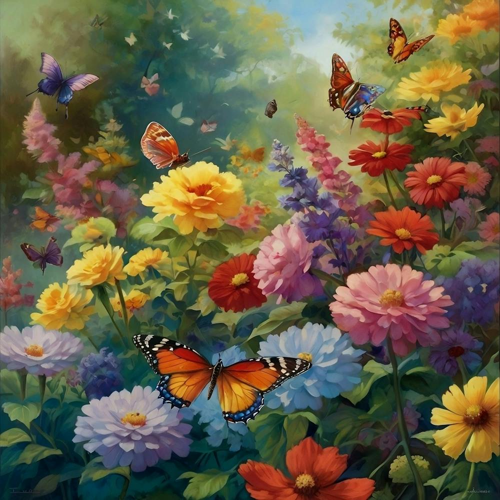 Default A Lush Garden Filled With A Multitude Of Colors And Fr 0 Transformed