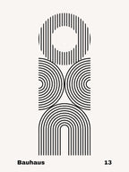 Geometric Bauhaus Poster B&W 13