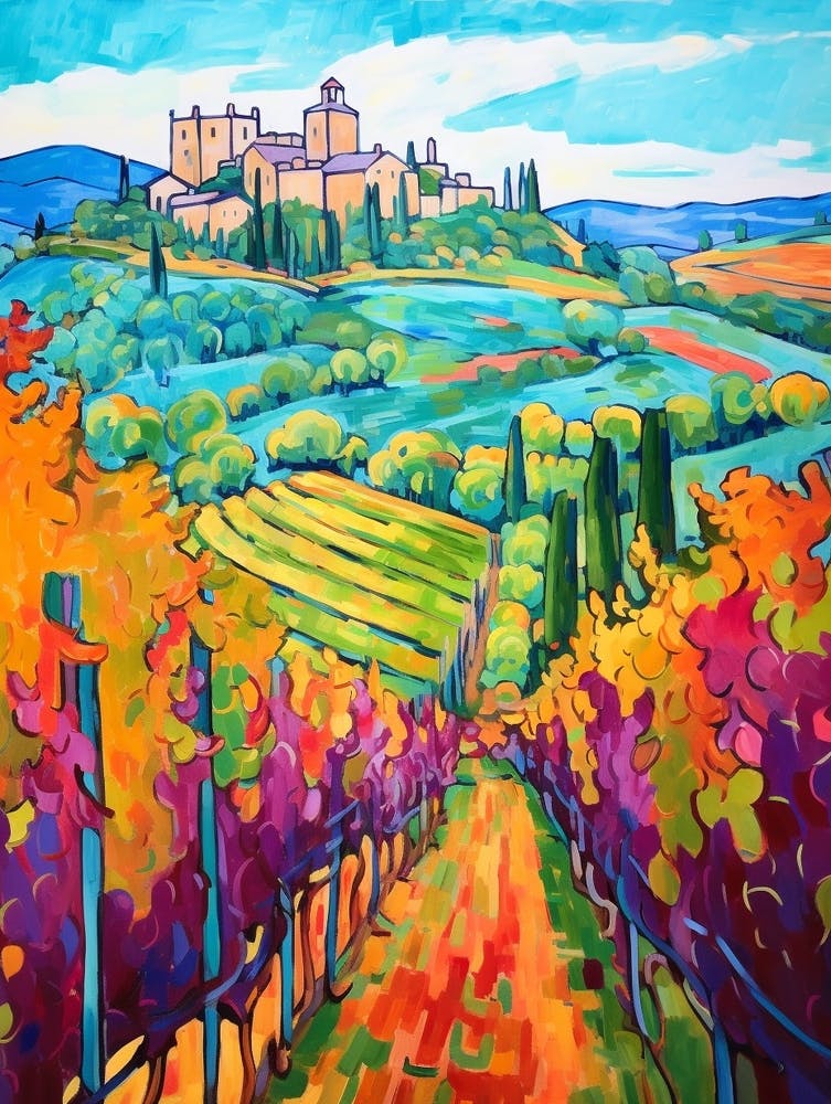 Montalcino Italy 1 Fauvist Painting