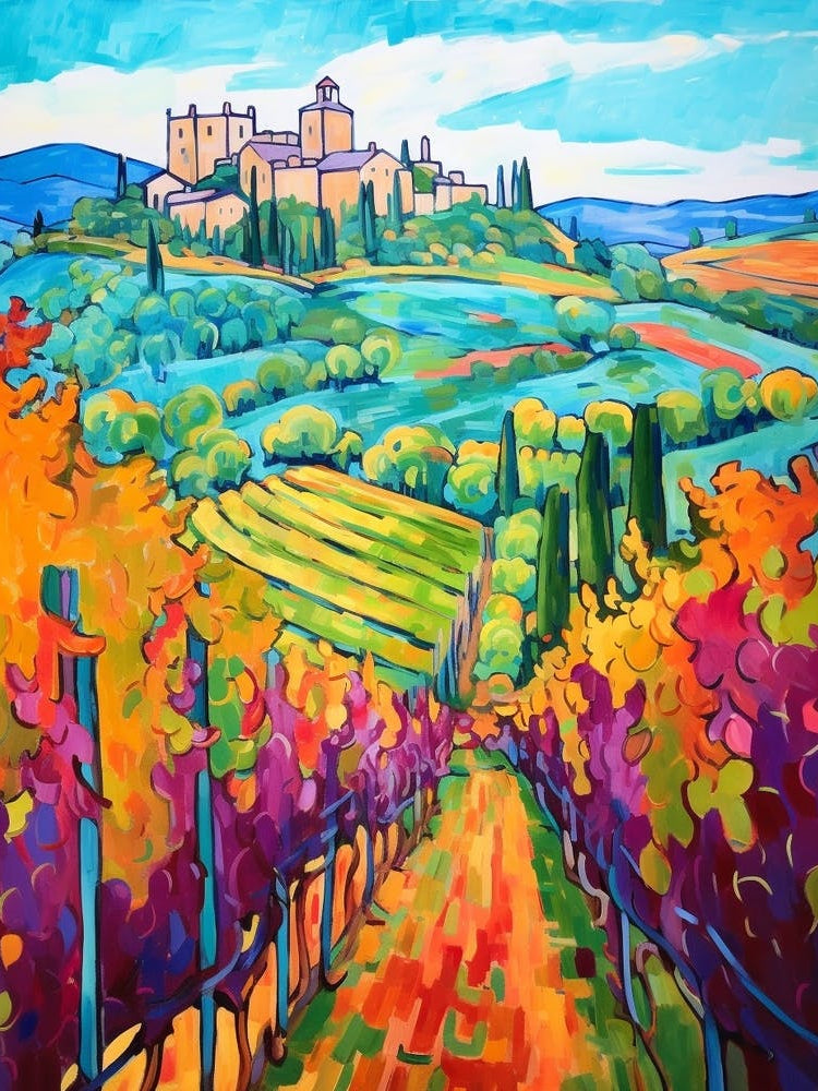 Montalcino Italy 1 Fauvist Painting
