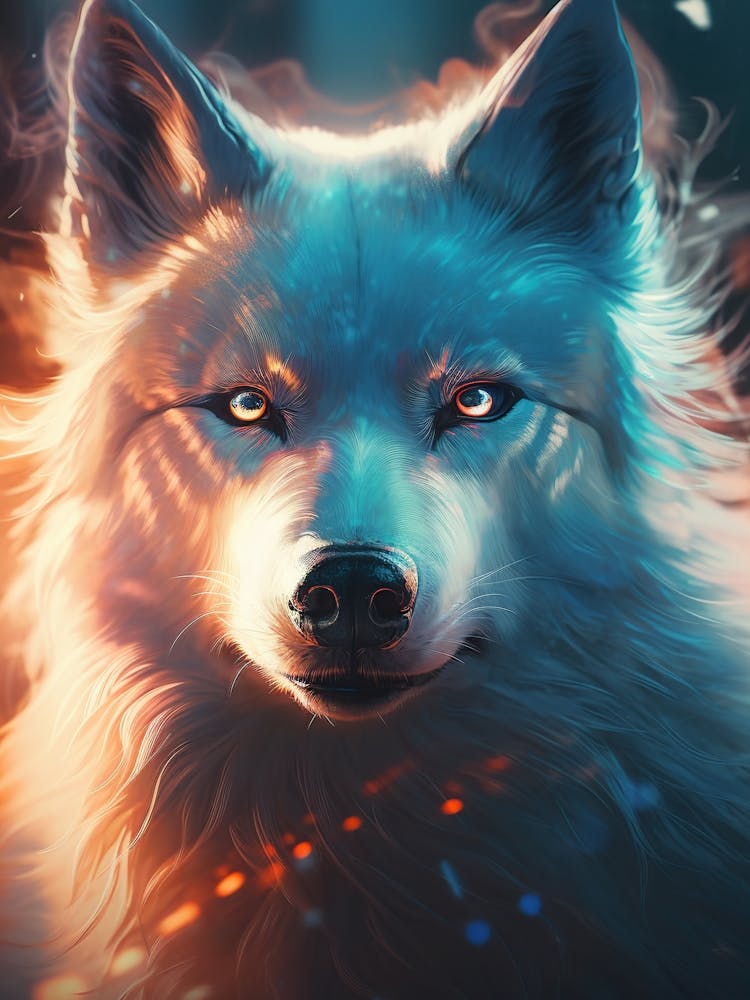 White Wolf With Blue Eyes 2