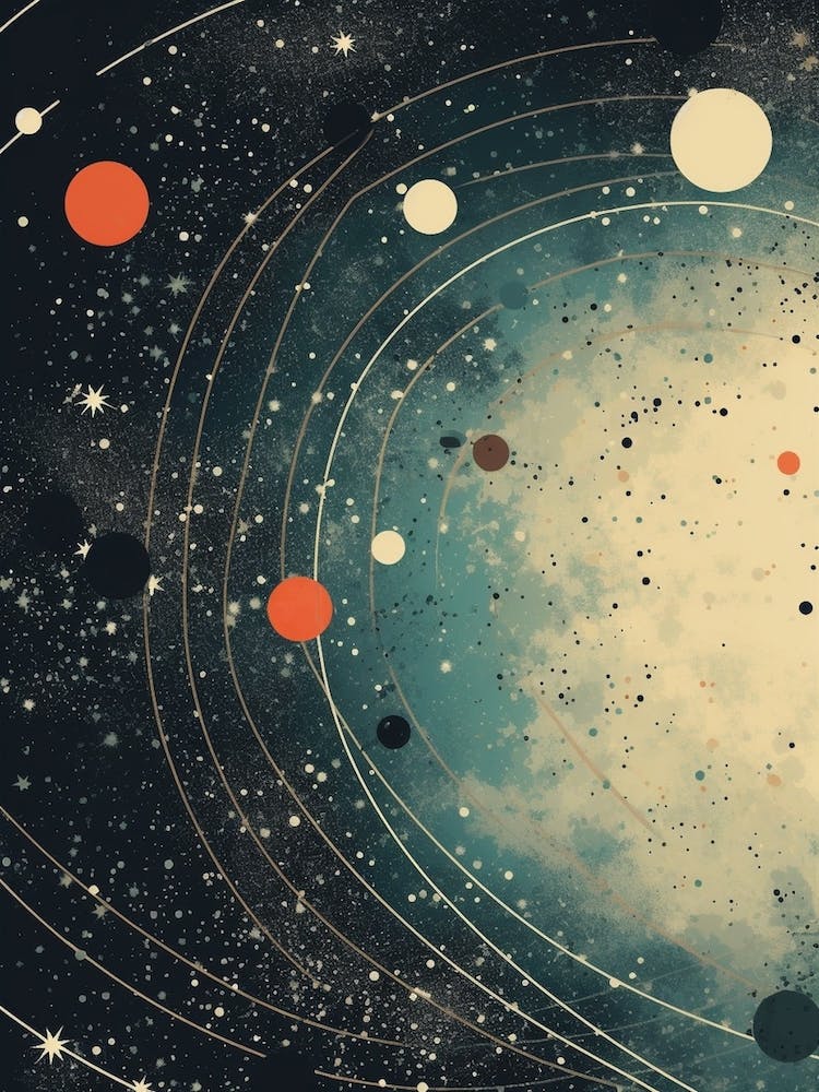 Artistic Solar Sistem Vintage Celestial 1