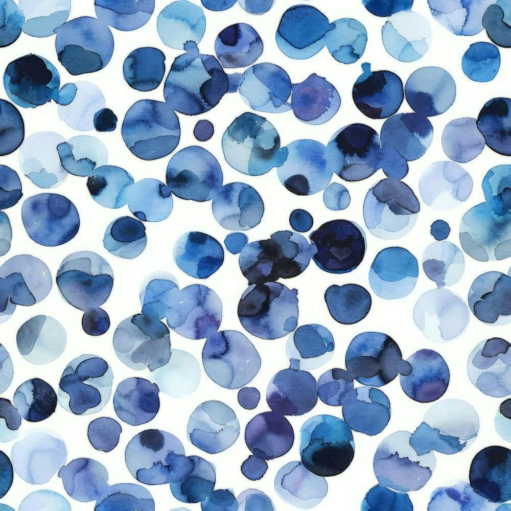Blue Watercolor Dots 1