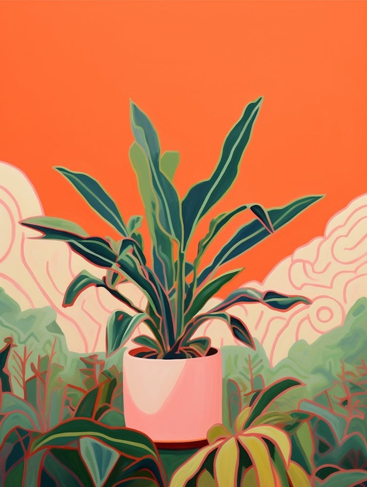 Boho Plant Painting Dracaena Plant 2