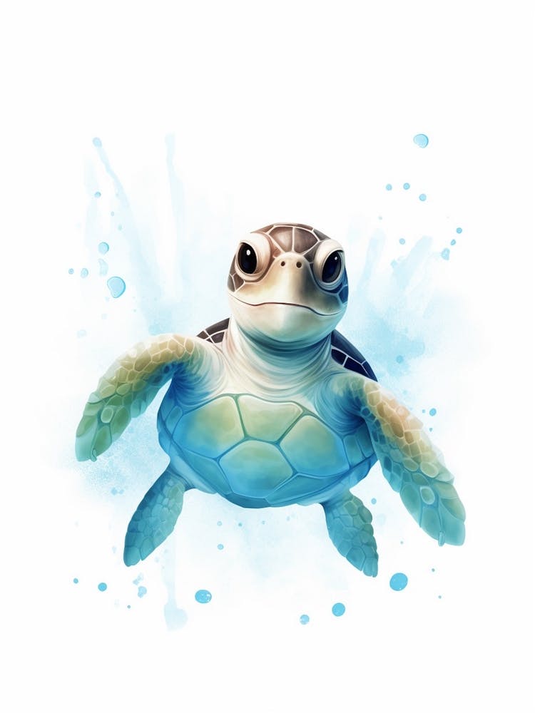 Cute Animated Sea Turtle