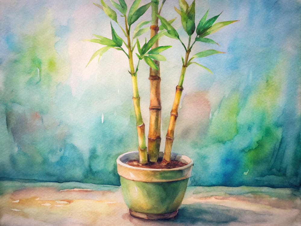 Bamboo Plant In A Pot