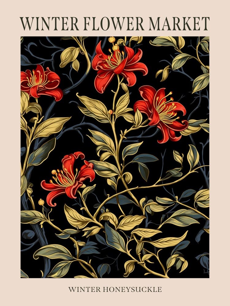 Winter Honeysuckle 4 Winter Flower Market Poster