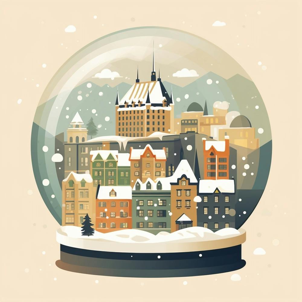 Quebec City Canada 1 Snowglobe