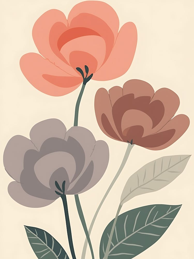 Blush and Sage Harmony Minimalist Floral Design