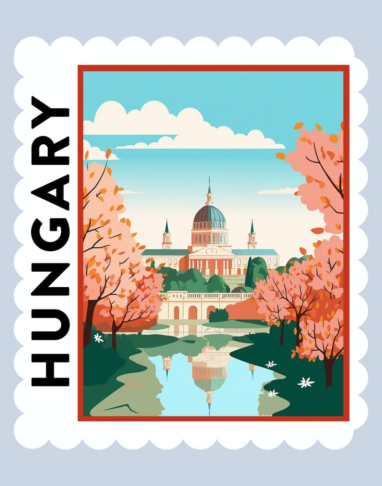 Hungary 1 Travel Stamp Poster