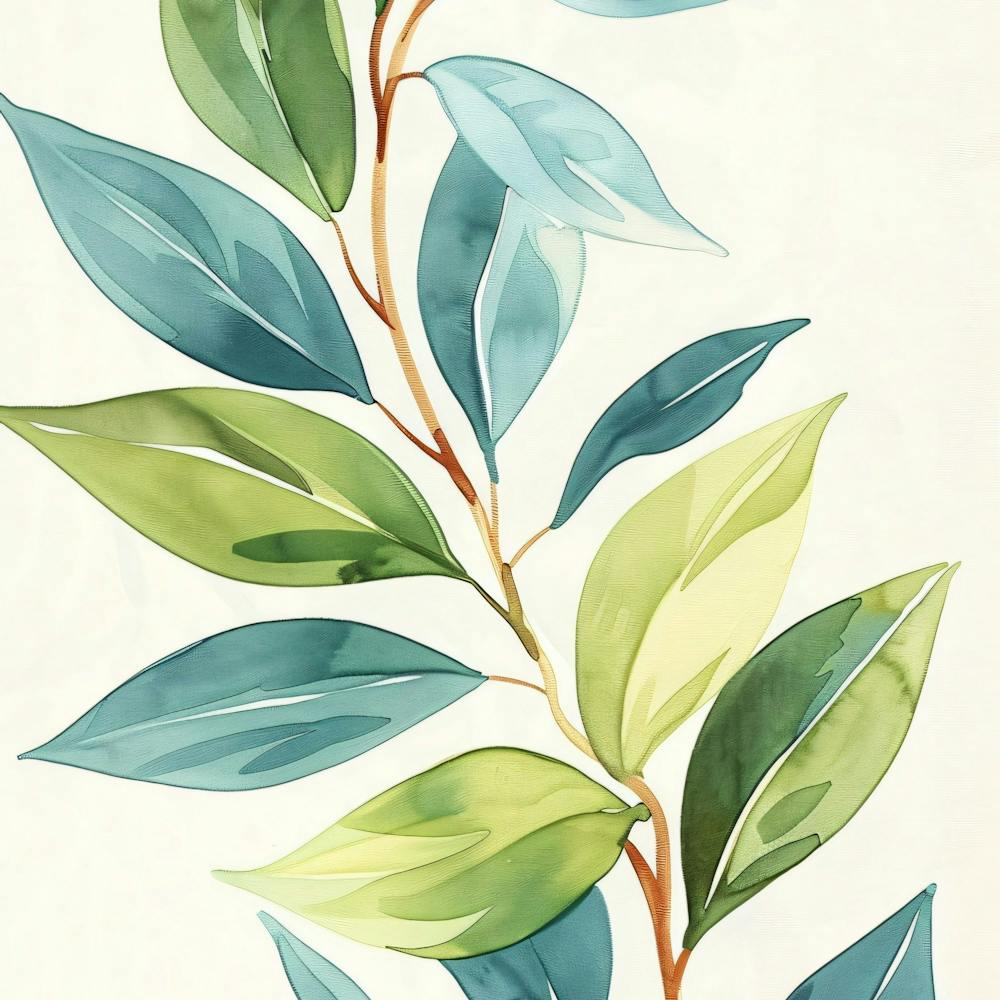 Watercolor Leaf Painting 1