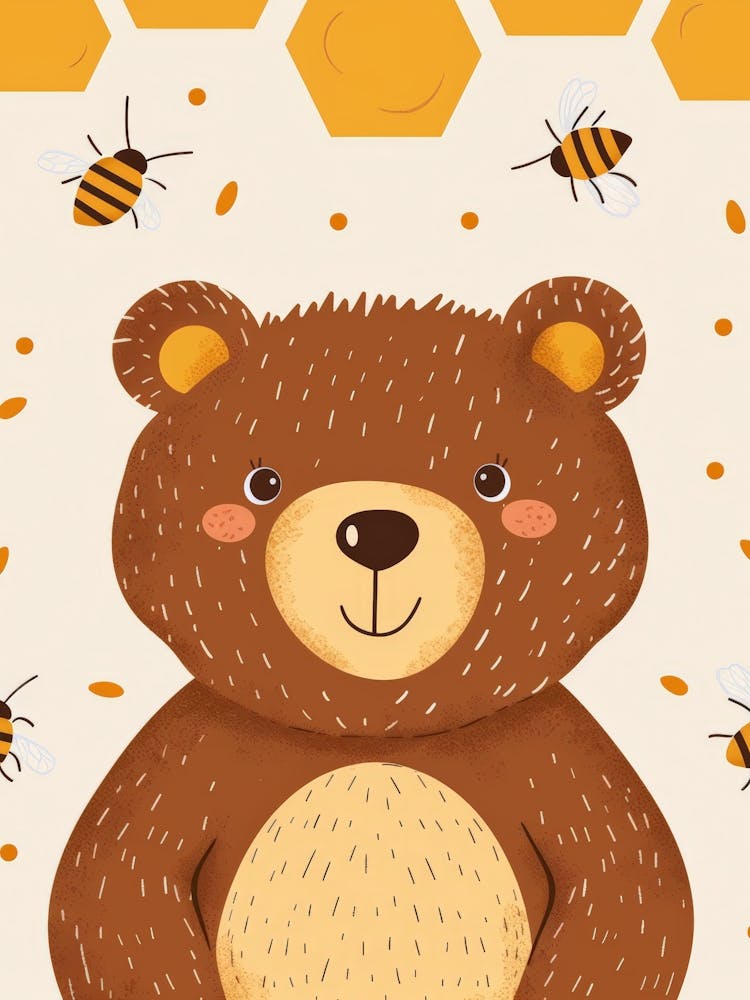Teddy Bear With Bees 1