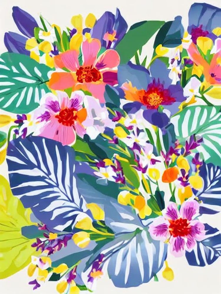 Lavender Modern Colourful Flower