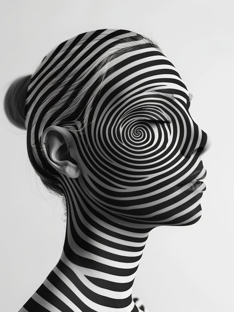 Black And White Abstract Painting 8